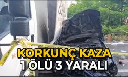 Korkunç kaza 1 ölü 3 yaralı