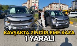 Kavşakta zincirleme kaza : 1 yaralı