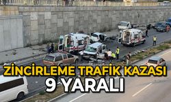 Zincirleme trafik kazası: 9 yaralı