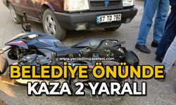 Belediye önünde kaza: 2 yaralı