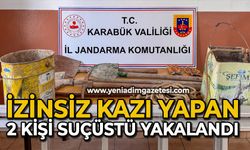 İzinsiz kazı yapan 2 kişi suçüstü yakalandı