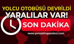 Yolcu otobüsü devrildi: Yaralılar var