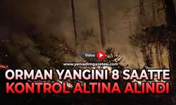Orman yangını 8 saatte kontrol altına alındı