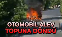 Otomobil alev topuna döndü