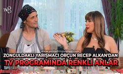 Zonguldaklı yarışmacı Orçun Recep Alkan'dan TV programında renkli anlar