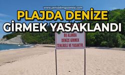 Plajda denize girmek yasaklandı