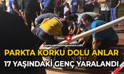 Parkta korku dolu anlar: 17 yaşındaki genç yaralandı