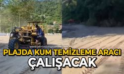 Plajda kum temizleme aracı çalışacak