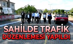 Sahilde trafik düzenlemesi yapıldı