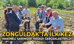 Zonguldak’ta ilk kez makineli sarımsak hasadı gerçekleştirildi