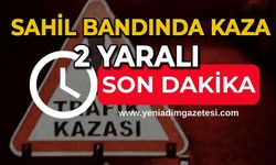 Sahil bandında kaza: 2 yaralı