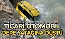 Ticari taksi dere yatağına uçtu: 1 yaralı