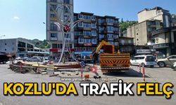 Kozlu'da trafik felç