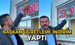 Başkan ücretlere indirim yaptı