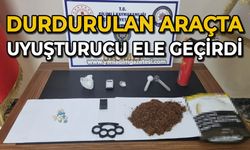 Durdurulan araçta uyuşturucu ele geçirdi