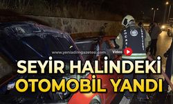 Seyir halindeki otomobilde yangın