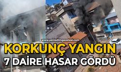 Korkunç yangın: 7 daire hasar gördü