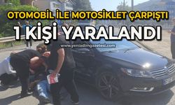 Otomobil ile motosiklet çarpıştı: 1 yaralı