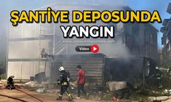 Şantiye deposunda yangın