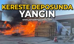 Kereste deposunda yangın