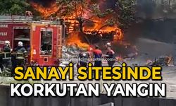 Sanayi sitesinde korkutan yangın