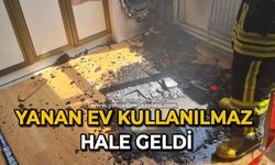 Yanan ev kullanılmaz hale geldi