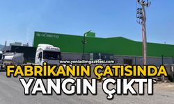 Fabrikanın çatısında yangın çıktı