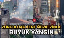 Zonguldak kent merkezinde büyük yangın