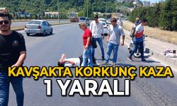 Kavşakta korkunç kaza: 1 yaralı