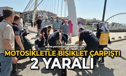Motosikletle bisiklet çarpıştı: 2 yaralı