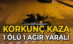 Korkunç kaza: 1 ölü 1 ağır yaralı