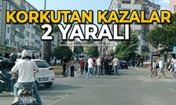 Korkutan kazalar: 2 yaralı