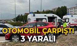 Otomobil çarpıştı: 3 yaralı