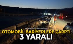 Otomobil bariyerlere çarptı: 3 yaralı