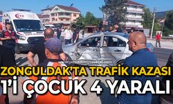 Zonguldak’ta trafik kazası: 1’i çocuk 4 yaralı