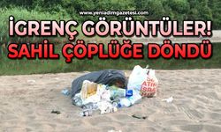 İğrenç görüntüler: Sahil çöplüğe döndü