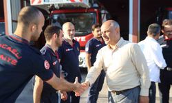 Orman yangınlarında görev alan personele ziyaret