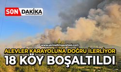 Alevler karayoluna doğru ilerliyor: 18 köy boşaltıldı