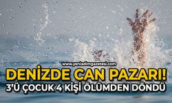 Denizde can pazarı: 3’ü çocuk 4 kişi boğulma tehlikesi geçirdi