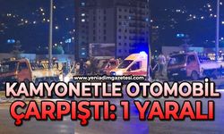 Kamyonetle otomobil çarpıştı: 1 yaralı