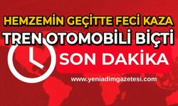 Hemzemin geçitte feci kaza: Tren otomobili biçti
