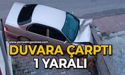 Duvara çarptı: 1 yaralı