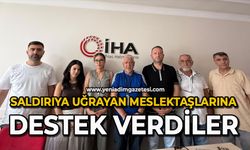 Saldırıya uğrayan meslektaşlarına destek verdiler