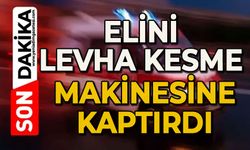 Elini levha kesme makinesine kaptırdı