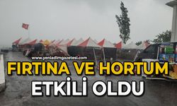 Fırtına ve hortum etkili oldu