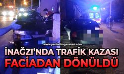 İnağzı’nda trafik kazası: Faciadan dönüldü