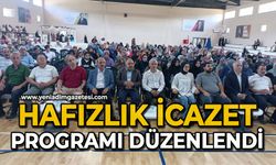 Hafızlık icazet programı düzenlendi