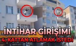 İntihar girişimi: 4. kattan atlamak istedi