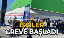 İşçiler greve başladı