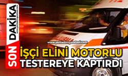 İşçi elini motorlu testereye kaptırdı